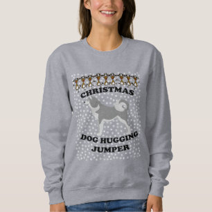Sweatshirt Chien de Noël de chien de malamat qui se serre