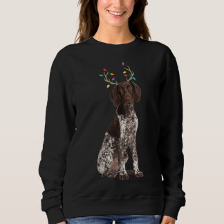 Sweatshirt Chien de Noël de rennes de pointeur germanique