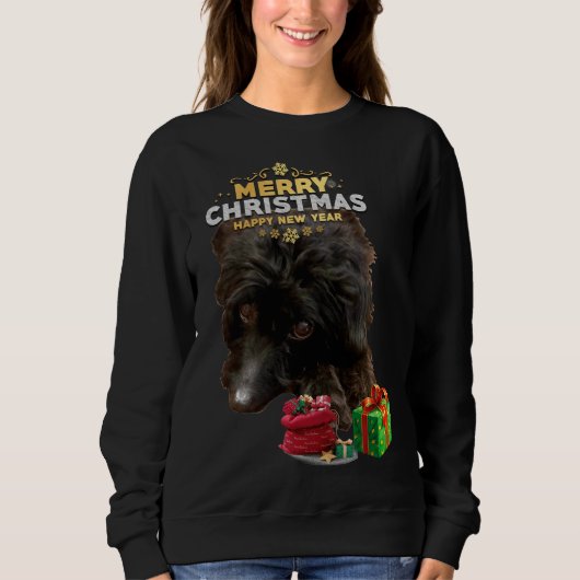 Sweatshirt Chien de Noël Doodle (Devant)