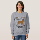 Sweatshirt Chien de Noël du chien de Bride (Devant entier)