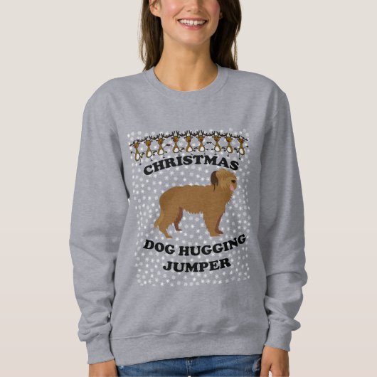 Sweatshirt Chien de Noël du chien de Bride (Devant)