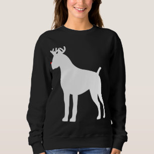 Sweatshirt Chien de Noël du renne de boxe
