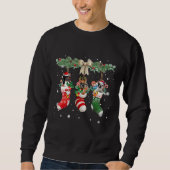 Sweatshirt Chien De Noël En Chaussettes De Noël (Devant)