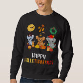Sweatshirt Chien de Noël Joyeux Thanksgiving Chien de Noël Jo (Devant)