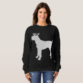 Sweatshirt Chien de Noël Spinone Italiano Reindeer (Devant entier)