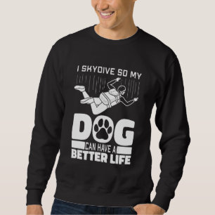 Sweatshirt Chien de parachutiste surfant - Parachutisme aérie