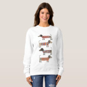 Sweatshirt Chien de saucisse Dachshund (Devant entier)