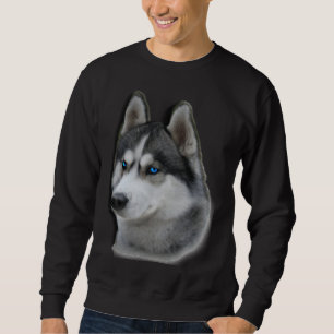 Sweatshirt Chien de Sibérie Husky Slim Fit Fit Scoop