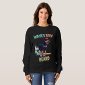 Sweatshirt Chien de surf Schnauzer cool (Devant entier)