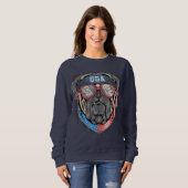 Sweatshirt Chien de taule patriotique (Devant entier)