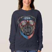 Sweatshirt Chien de taule patriotique (Devant)