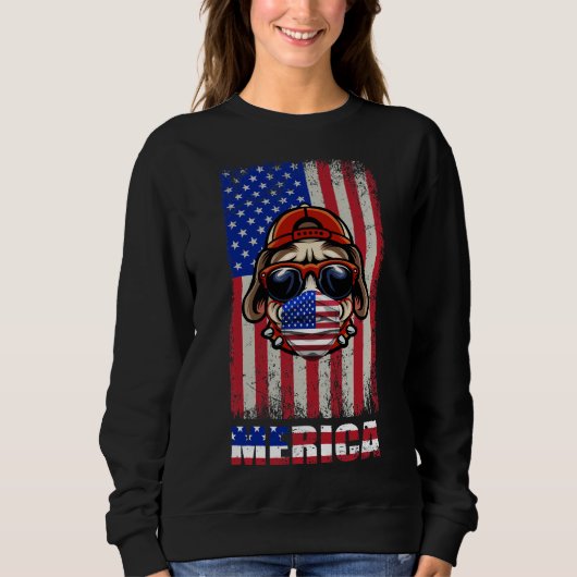 Sweatshirt Chien de taureau américain (Devant)