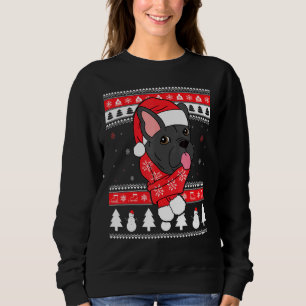 Sweatshirt Chien de taureau français Noël