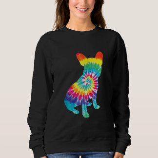 Sweatshirt chien de teinture de cravate | hippie français bul