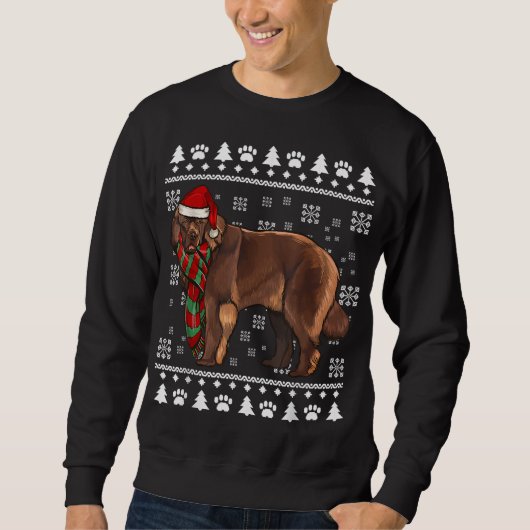 Sweatshirt Chien de Terre-Neuve Noël de Noël de Noël (Devant)
