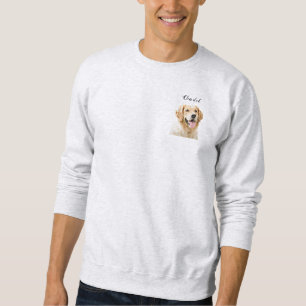 Sweatshirt Chien d'or retriever personnalisé Chien dessiné pe
