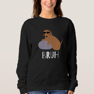 Sweatshirt Chien Drôle Dit Bruh Meme Langage Des Joueurs Frèr