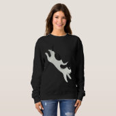 Sweatshirt Chien En Blanc Et Noir (Devant entier)