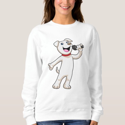 Sweatshirt Chien en chantant avec microphone (Devant)