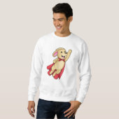 Sweatshirt Chien en super-héros avec Cap (Devant entier)