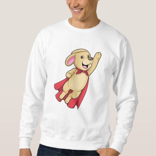 Sweatshirt Chien en super-héros avec Cap (Devant)