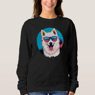 Sweatshirt Chien esquimau américain portant des lunettes de s