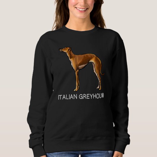 Sweatshirt Chien fou italien Greyhound (Devant)