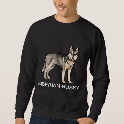Sweatshirt Chien fou sibérien Husky (Devant)