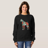 Sweatshirt Chien hawaïen de Boxer Aloha (Devant entier)