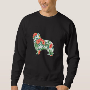 Sweatshirt Chien Hawaïen du roi Cavalier Charles Aloha