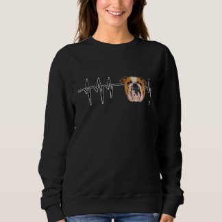 Sweatshirt Chien Heartbeat I English Bulldog