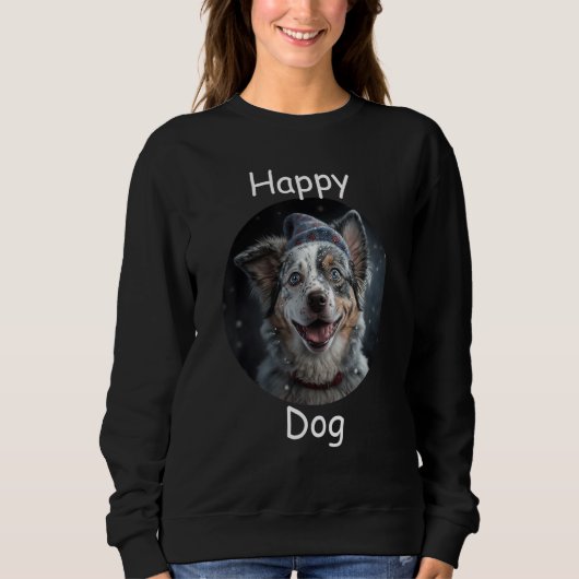 Sweatshirt Chien heureux - Mini Ausie (Devant)