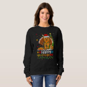 Sweatshirt Chien Heureux Yorkshire Terrier Chien Hellothank (Devant entier)