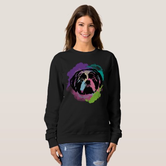 Sweatshirt Chien I Splash Shih Tzu (Devant entier)