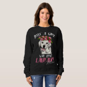 Sweatshirt Chien Je Suis Juste Une Fille Qui Aime Le Chien Du (Devant entier)