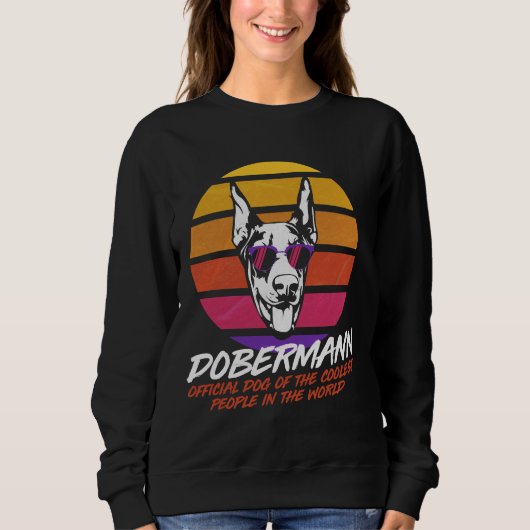 Sweatshirt Chien le plus frais Dobermann (Devant)