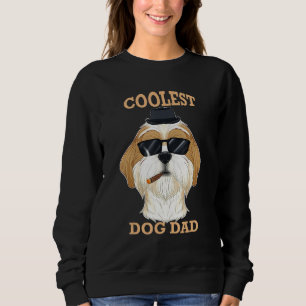 Sweatshirt Chien le plus frais Papa I Shih Tzu Papa I Shih Tz