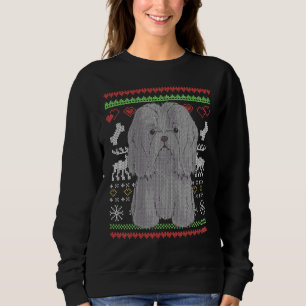 Sweatshirt Chien maltais Père Noël Moche Motif de Noël 3