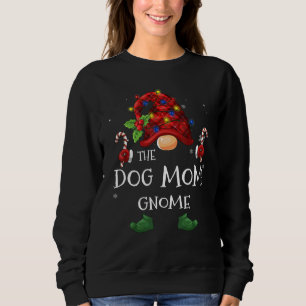Sweatshirt Chien Maman Gnomo Buffalo Plaid Christmas Tree Lig