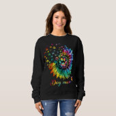 Sweatshirt Chien Maman Spiral Chien Paws Imprime Tie Dye, Hip (Devant entier)