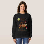 Sweatshirt Chien Mastiff anglais Hallothanksmas Famille Xm (Devant entier)