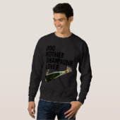 Sweatshirt Chien Mère Champagne Boire Femmes (Devant entier)