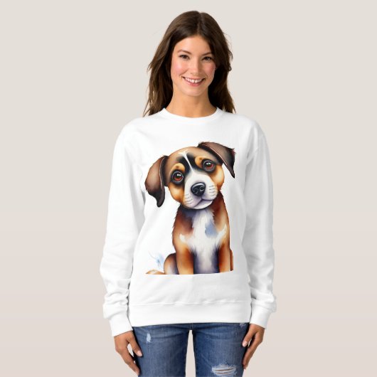 Sweatshirt Chien mignon (Devant entier)