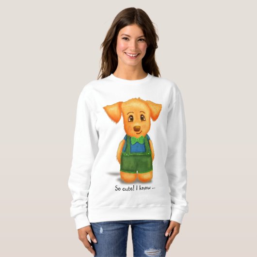 Sweatshirt Chien mignon (Devant entier)