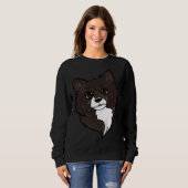 Sweatshirt Chien mignon Pomeranian (Devant entier)