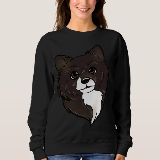Sweatshirt Chien mignon Pomeranian (Devant)