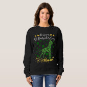Sweatshirt Chien mou Dane Shamrock irlandais St Patrick S Day (Devant entier)