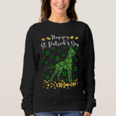 Sweatshirt Chien mou Dane Shamrock irlandais St Patrick S Day (Devant)