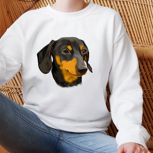 Sweatshirt Chien noir et rouille
