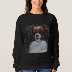 Sweatshirt Chien Papillon Design Chien